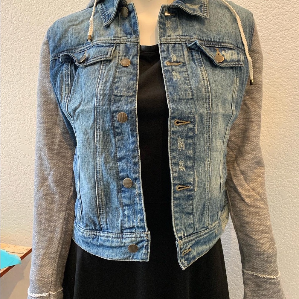Black Rivet jean jacket